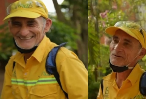 La historia de Don William, quien fue habitante de calle, se superó y ahora cuida y limpia los parques de Bucaramanga, vivió 30 años en las drogas